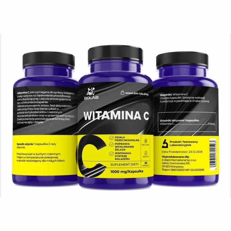 Vitamin C 1000 mg, 60 caps - Image 2
