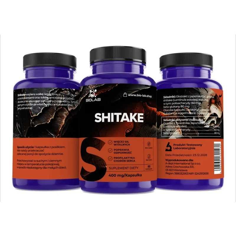Shiitake 400 mg, 60 caps - Image 2