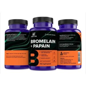 Bromelain + papain 700 mg, 60 caps