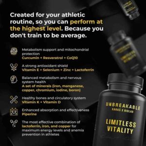 Alternative view of Limitless Vitality, UNBREAKABLE Karaś x Biolab, 60 caps