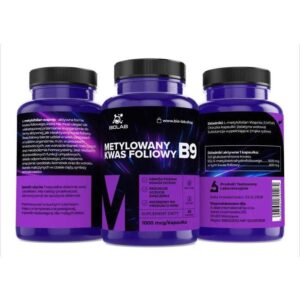 Alternative view of Folic acid vitamin B9 1000 mcg, 60 caps