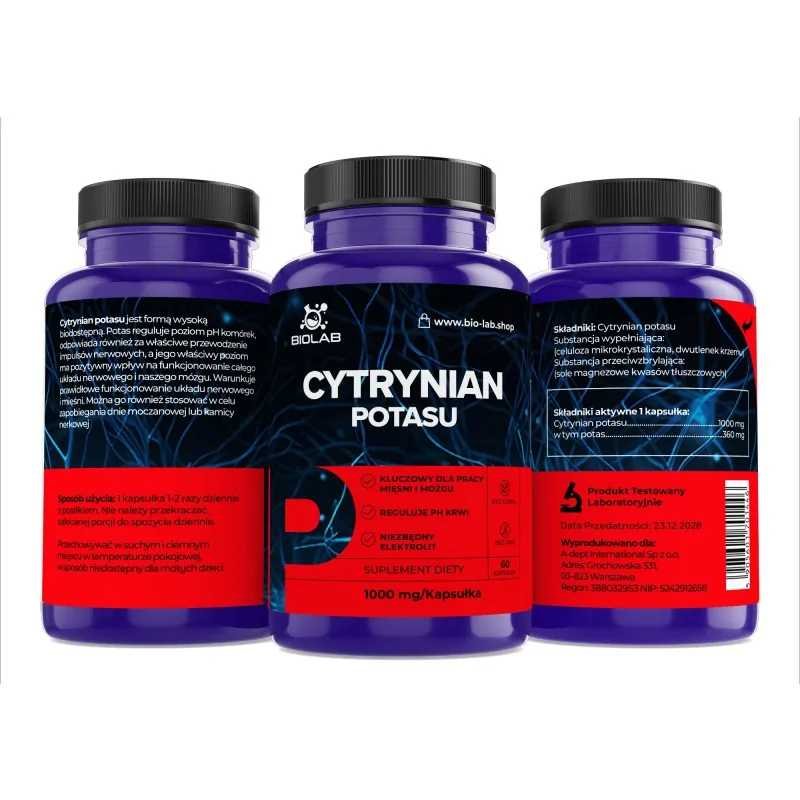 Potassium citrate 1000 mg, 60 tablets - Image 2