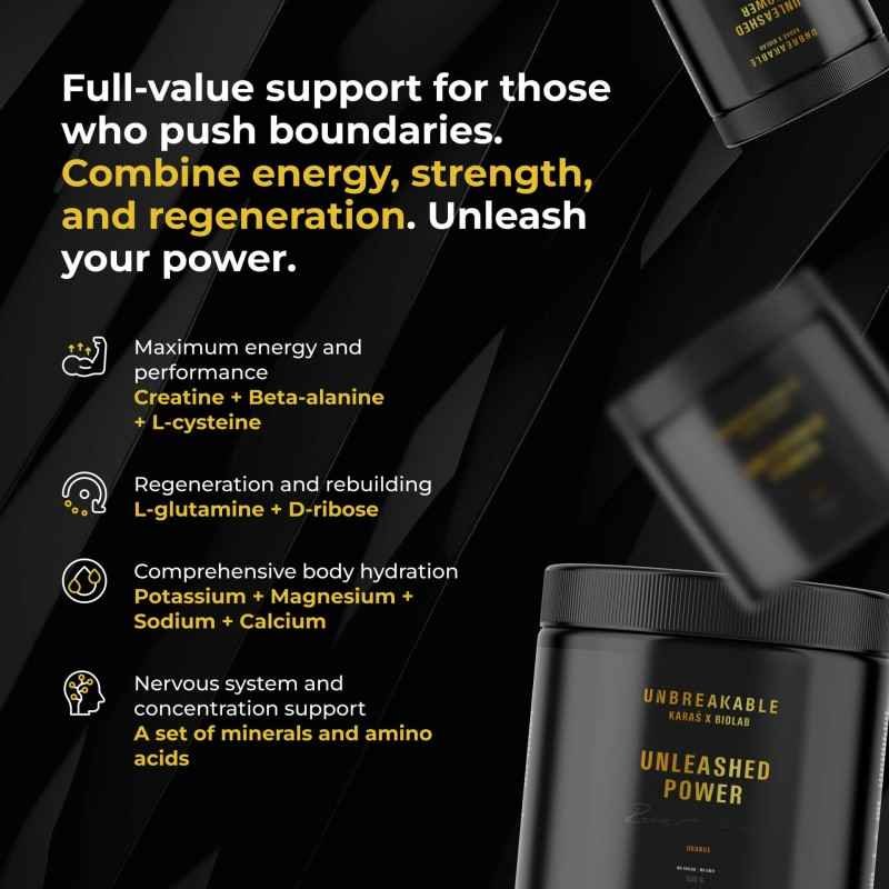 Unleashed Power, UNBREAKABLE Karaś x Biolab, 500g - Image 2
