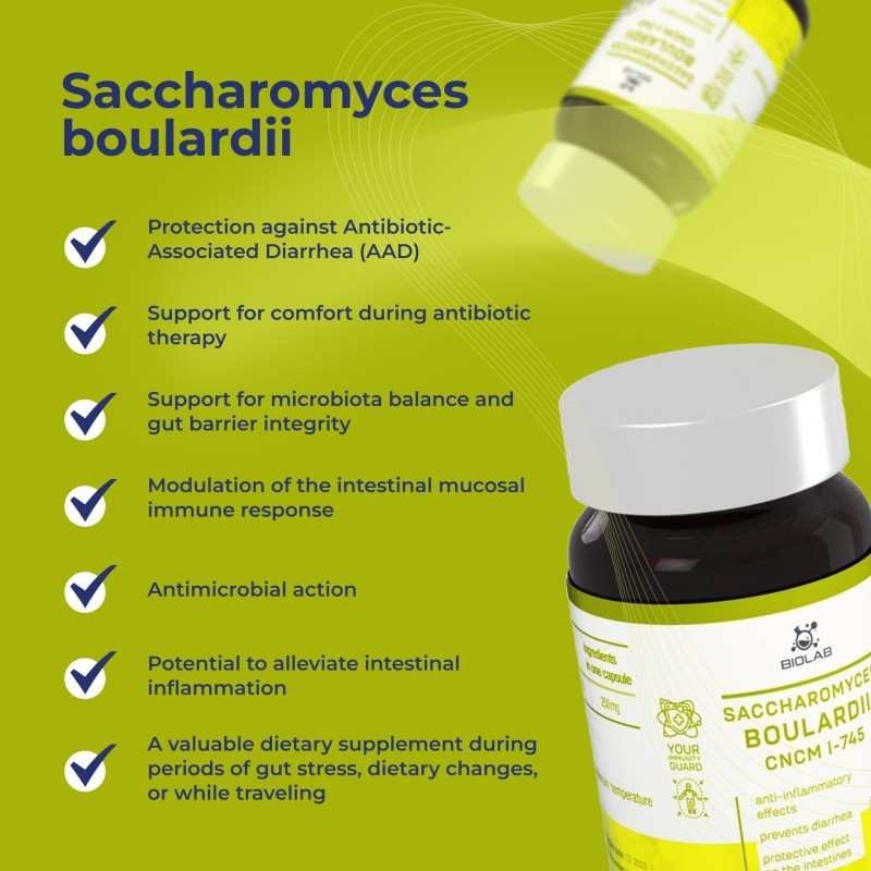 Saccharomyces boulardii 250 mg, 60 caps - Image 2