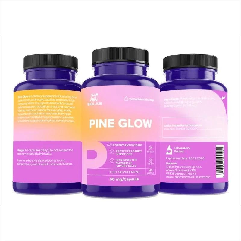 Pine Glow, pine bark extract 60% OPC 50 mg, 60 caps