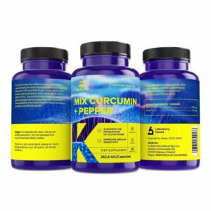 Curcumin + Piperine, standardized extract 95% curcuminoids 252.5 mg, 60 caps