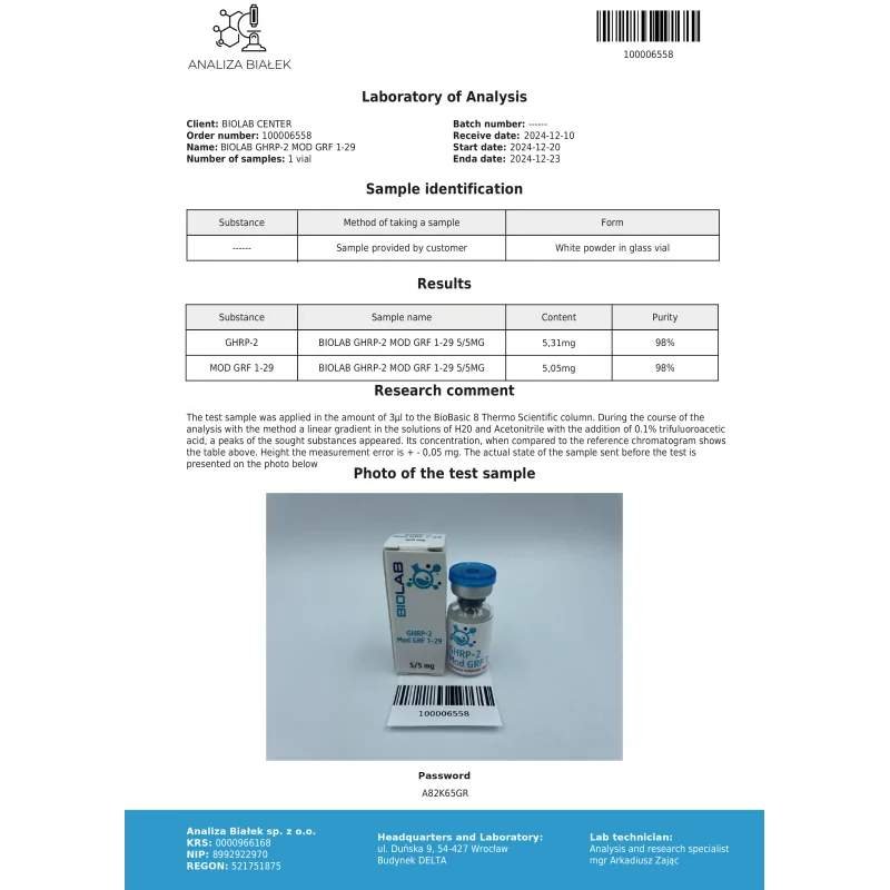 GHRP-2 + MOD GRF 1-29 mix 5/5 mg - Image 2