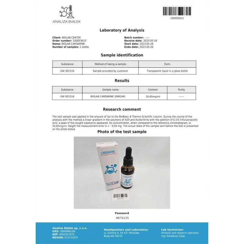 GW 501516 cardarine 30 ml - Image 2
