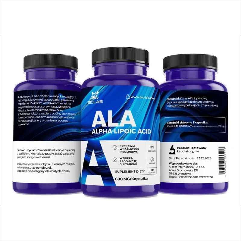 Alpha-lipoic acid 600 mg, 60 caps - Image 2