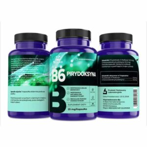 Alternative view of Vitamin B6 pyridoxine 25 mg, 60 caps